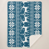 Merry Christmas pattern 1 Sherpa Deken (Voorkant)