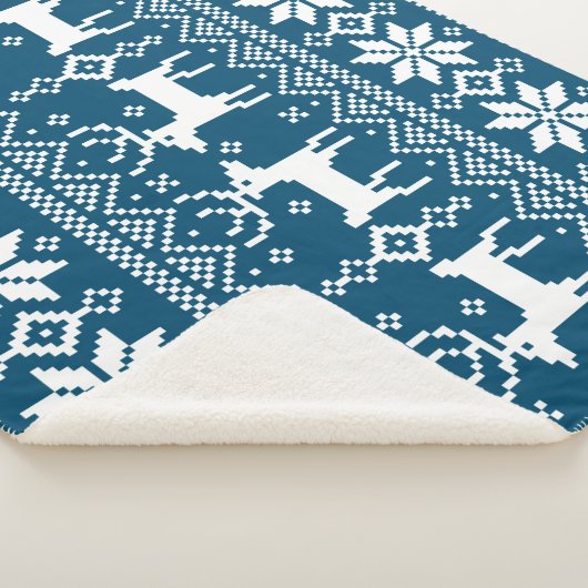 Merry Christmas pattern 1 Sherpa Deken (3/4)