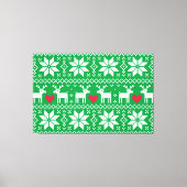 Merry Christmas pattern 2 Canvas Afdruk (Voorkant)