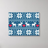 Merry Christmas pattern 2 Canvas Afdruk (Voorkant)