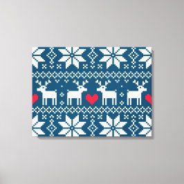 Merry Christmas pattern 2 Canvas Afdruk