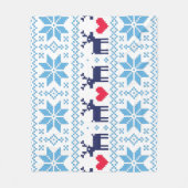 Merry Christmas pattern 2 Fleece Deken (Voorkant)