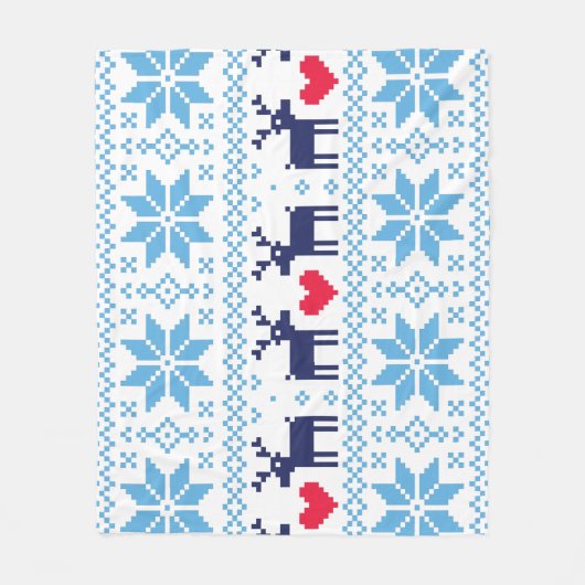 Merry Christmas pattern 2 Fleece Deken (Voorkant)