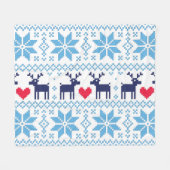 Merry Christmas pattern 2 Fleece Deken (Voorkant (Horizontaal))