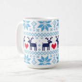 Merry Christmas pattern 2 Koffiemok (Voorkant links)