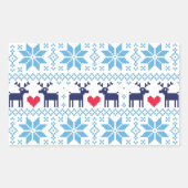 Merry Christmas pattern 2 Rechthoekige Sticker (Voorkant)