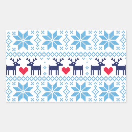 Merry Christmas pattern 2 Rechthoekige Sticker