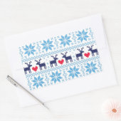 Merry Christmas pattern 2 Rechthoekige Sticker (Envelop)