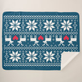 Merry Christmas pattern 2 Sherpa Deken (Voorkant (horizontaal))