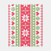 Merry Christmas pattern 3 Fleece Deken (Voorkant)