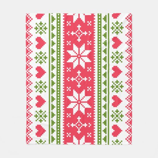 Merry Christmas pattern 3 Fleece Deken (Voorkant)