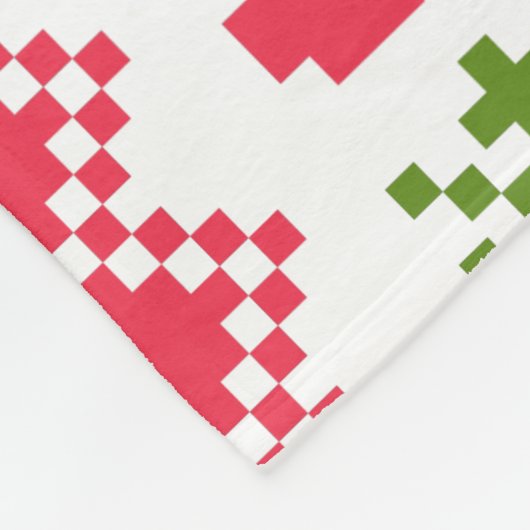 Merry Christmas pattern 3 Fleece Deken (Hoek)