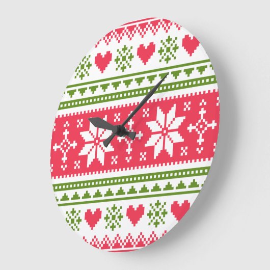 Merry Christmas pattern 3 Grote Klok (Hoek)