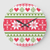 Merry Christmas pattern 3 Grote Klok (Voorkant)