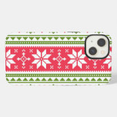 Merry Christmas pattern 3 iPhone Hoesje (Achterkant horizontaal)