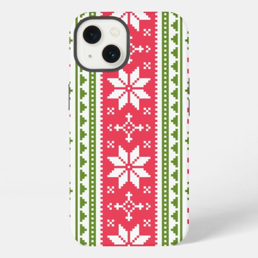Merry Christmas pattern 3 iPhone Hoesje (Achterkant)