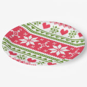 Merry Christmas pattern 3 Papieren Bordje (Gekanteld)