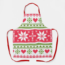 Merry Christmas pattern 3 Schort