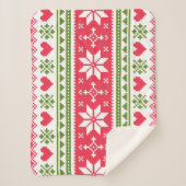 Merry Christmas pattern 3 Sherpa Deken (Voorkant)