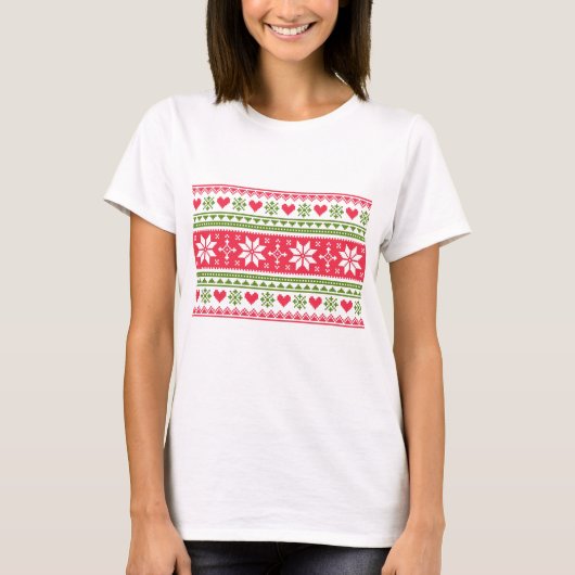 Merry Christmas pattern 3 T-shirt (Voorkant)
