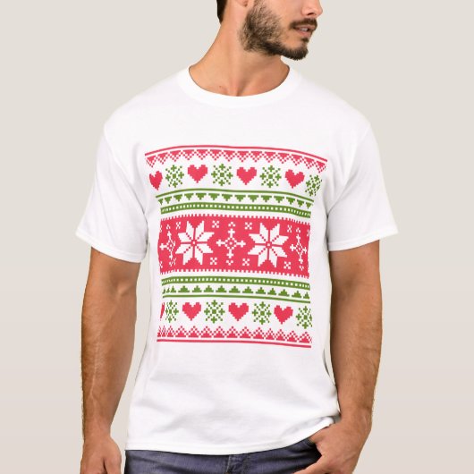 Merry Christmas pattern 3 T-shirt (Voorkant)