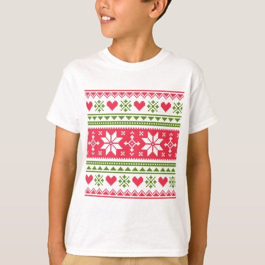 Merry Christmas pattern 3 T-shirt (Voorkant)