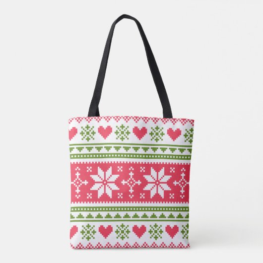 Merry Christmas pattern 3 Tote Bag (Achterkant)