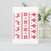 Merry Christmas pattern 4 Bedankkaart (Staand voorkant)