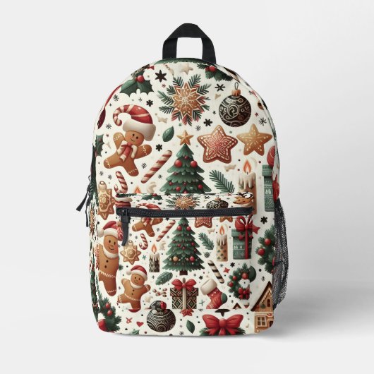 Merry Christmas Pattern Rugzak (Voorkant)