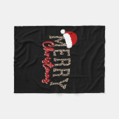 Merry Christmas Pattern Xmas Leopard Family Cute W Fleece Deken (Voorkant (Horizontaal))