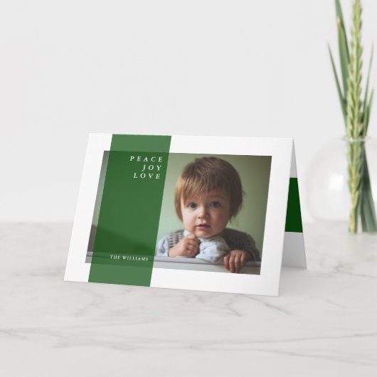 MERRY CHRISTMAS Peace Joy Love Feestdagen Kaart (Voorkant)