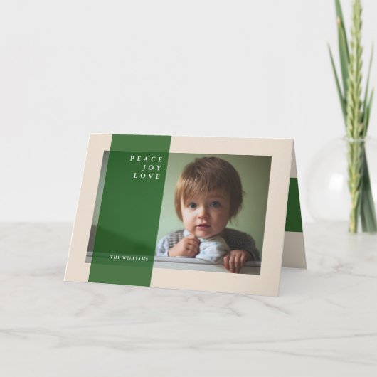 MERRY CHRISTMAS Peace Joy Love Feestdagen Kaart (Voorkant)