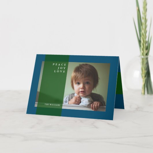 MERRY CHRISTMAS Peace Joy Love Feestdagen Kaart (Voorkant)