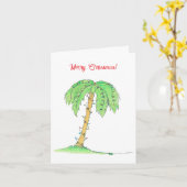 Merry Christmas Peace on Earth Greeting Card  Kaart (Gele Bloem)