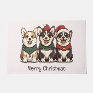 Merry Christmas Pembroke Welsh Corgi Dogs Deurmat