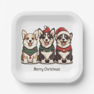 Merry Christmas Pembroke Welsh Corgi Dogs Papieren Bordje