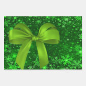 Merry Christmas Penguin Boxing Gloves Green Bow Inpakpapier Vel (Voorkant 3)