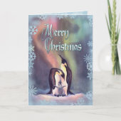 MERRY CHRISTMAS PENGUINES by SHARON SHARPE Feestdagen Kaart (Voorkant)