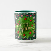 Merry Christmas Peppermint Canes Mok (Midden)