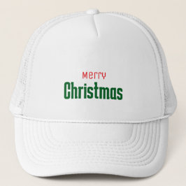 Merry Christmas personalized elegant red &green Trucker Pet