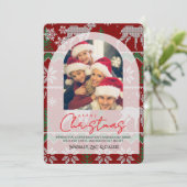 Merry Christmas Personalized Photo Card Kaart (Staand voorkant)