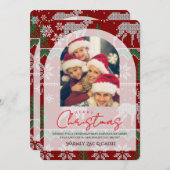 Merry Christmas Personalized Photo Card Kaart (Voorkant / Achterkant)