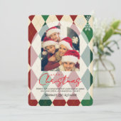Merry Christmas Personalized Photo Card Kaart (Staand voorkant)