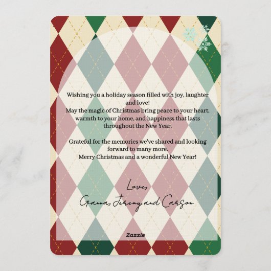 Merry Christmas Personalized Photo Card Kaart (Achterkant)