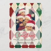 Merry Christmas Personalized Photo Card Kaart (Voorkant)