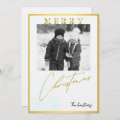 Merry Christmas Personalized Photo Holiday Kaart (Voorkant / Achterkant)
