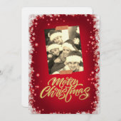 Merry Christmas Personalized Photo Holiday Kaart (Voorkant / Achterkant)