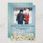 Merry Christmas Personalized Photo Holiday Kaart (Voorkant / Achterkant)