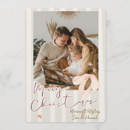 Merry Christmas Personalized Photo Holiday Kaart