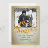 Merry Christmas Personalized Photo Holiday Kaart (Voorkant / Achterkant)